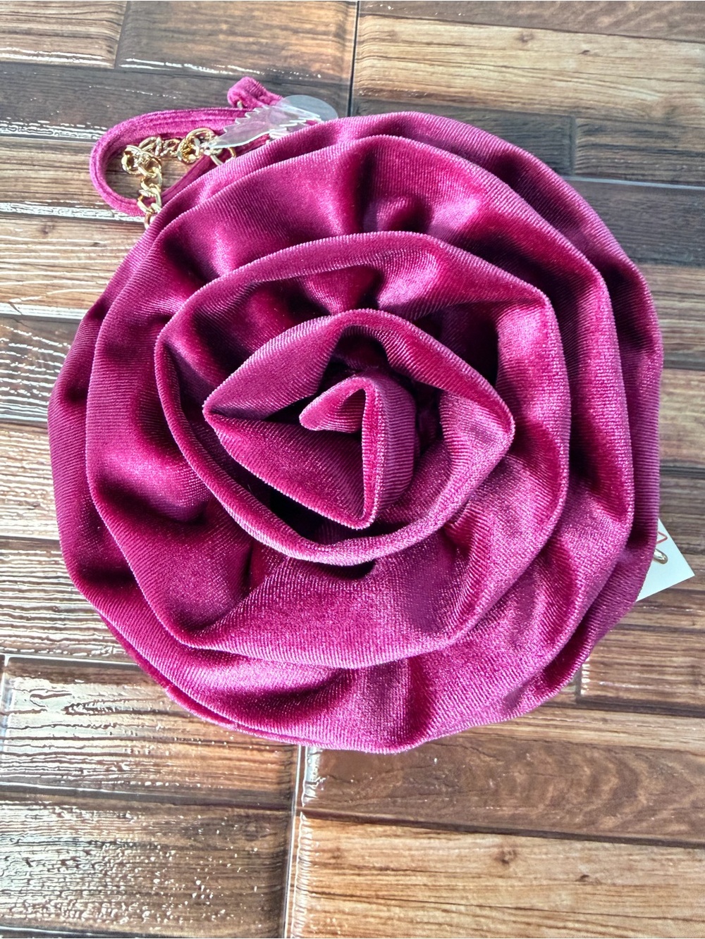 Cat & Jack Velvet Rose Mini Crossbody in Magenta